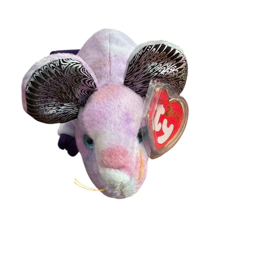 TY Beanie Baby Purple Rat Plush (Rat )